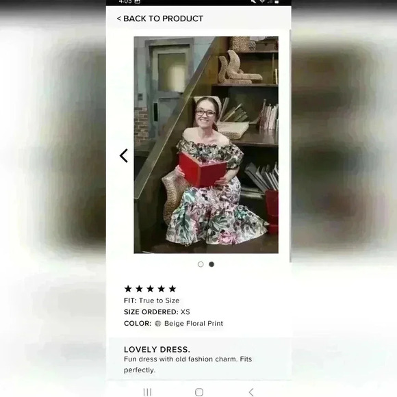 Lulu's She's the One Beige Floral Print Off-The-Shoulder Midi Dress size… - Picture 14 of 16